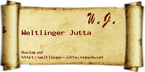 Weltlinger Jutta névjegykártya